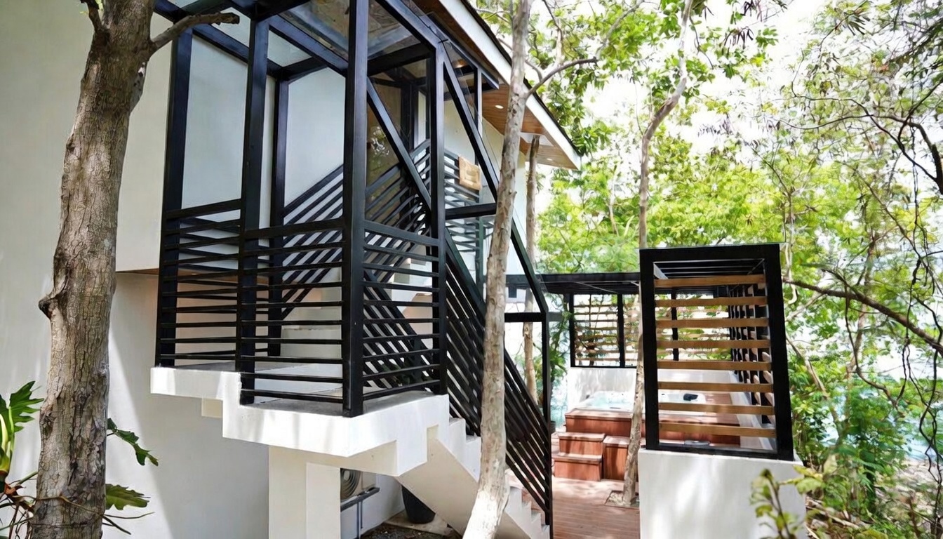 Luxury pool villa 5-bedroom balcony at La Luz Beach Resort
